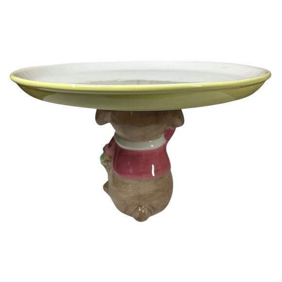 Mr Christmas Cottontail Easter Bunny Plate Cake Stand Lighted Pie Rabbit 10.5” - Picture 7 of 14